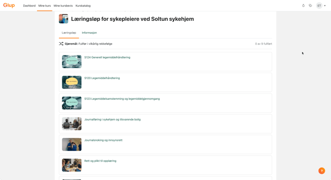 Eksempel på læringsløp